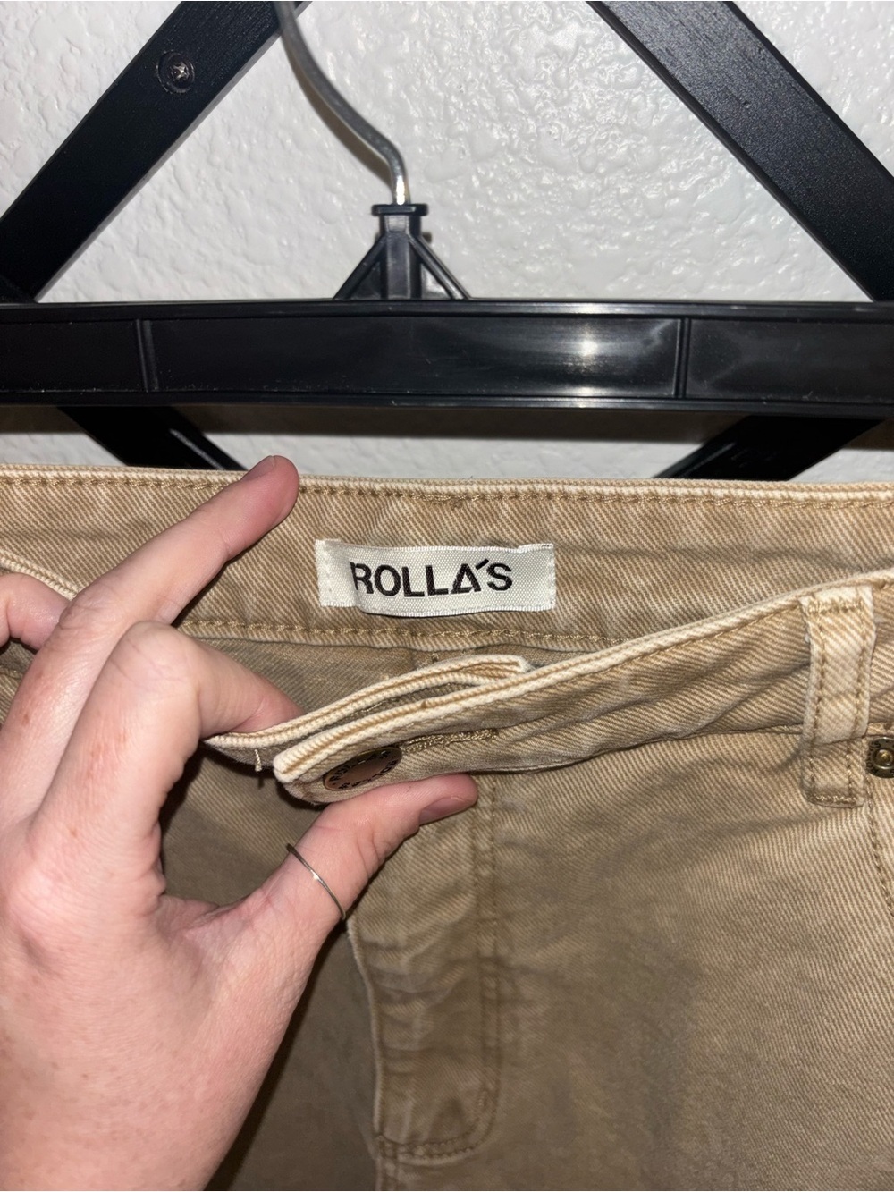 Rolla’s High Rise Wide Leg Jeans Women’s Size 31 Beige Neutral Denim Pants - Picture 3 of 6